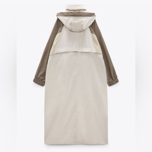 NWT Zara 2 in 1 Parachute Jacket convertible detachable Raincoat Sz XS-S - Picture 9 of 14